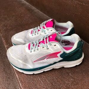 Altra Womens Torin 5 Running Shoes Sneakers Size 10 Watermelon White Green Pink